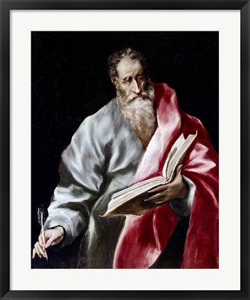 Framed Apostle Saint Matthew, 1602-05 Print