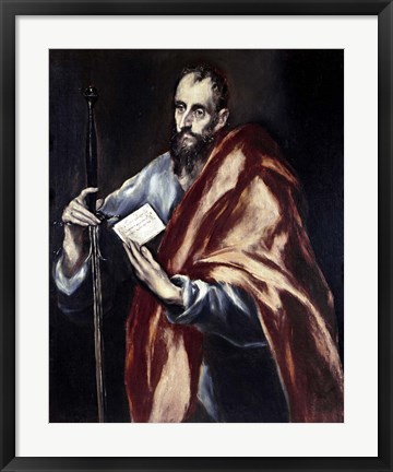 Framed Apostle Saint Paul, 1602-05 Print