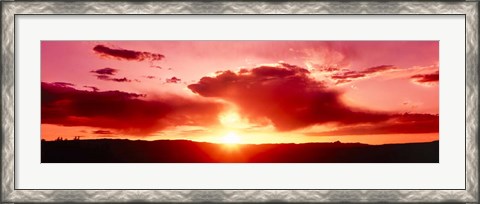 Framed Red Sunset, Arches National Park, Utah Print