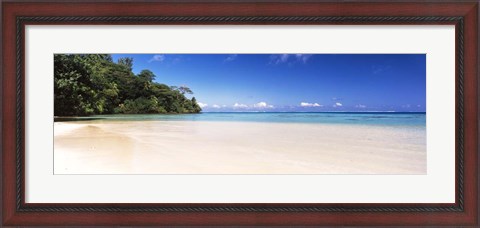 Framed Beach, Tahiti, French Polynesia Print