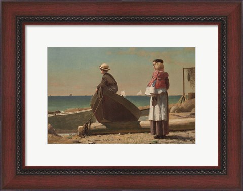 Framed Dad&#39;s Coming!, 1873 Print