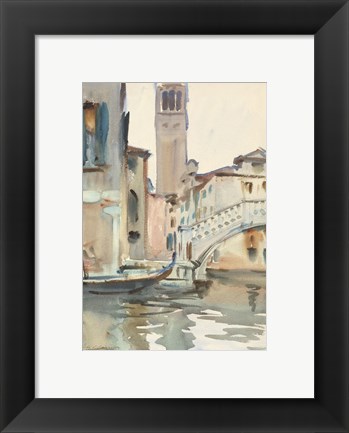 Framed Bridge and Campanile, Venice, 1902/04 Print