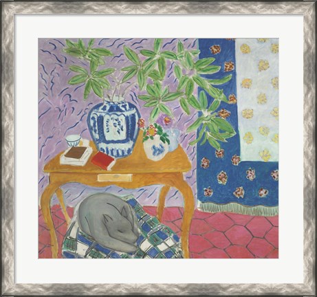 Framed Interior with a Dog, 1934 Print