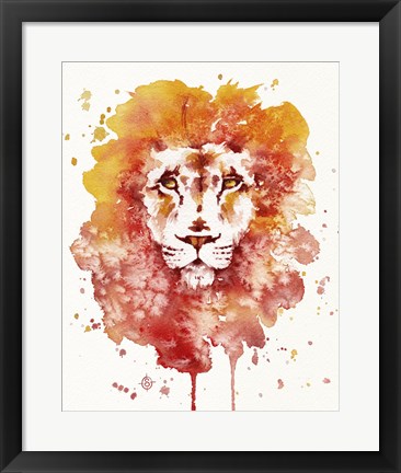 Framed Pride (Watercolor Lion) Print