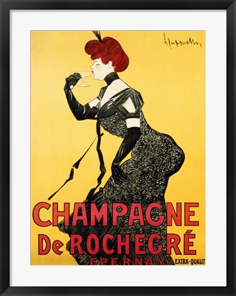 Framed Champagne de Rochegre;, ca. 1902 Print