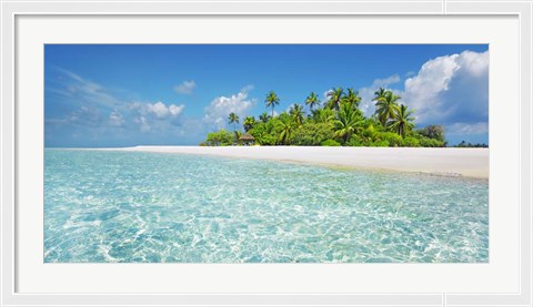 Framed Palm Island, Maldives Print