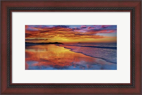 Framed Sunset, North Island, New Zealand Print