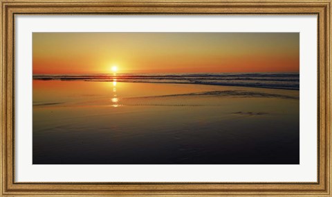 Framed Sunset Impression, Taranaki, New Zealand Print