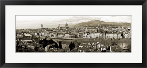 Framed Panoramic View of Florence Print