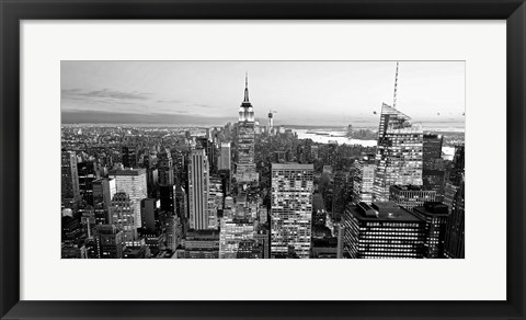 Framed Aerial View of Manhattan, NYC 1 Print