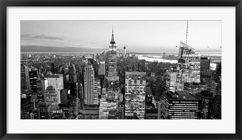 Framed Aerial View of Manhattan, NYC 1 Print