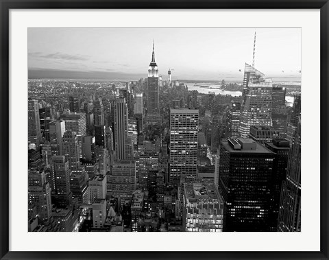 Framed Skyline of Midtown Manhattan, NYC Print