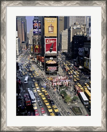 Framed Traffic in Times Square, NYC Print