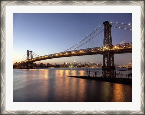Framed Queensboro Bridge and Manhattan from Brooklyn, NYC Print