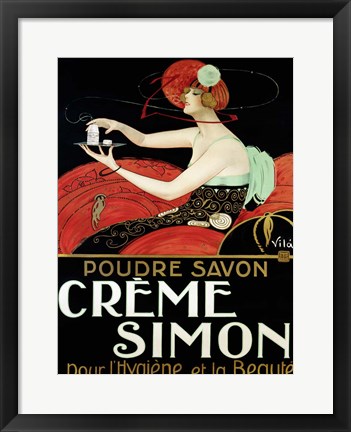 Framed Creme Simon, ca. 1925 Print