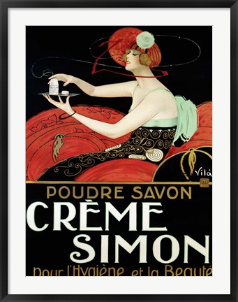 Framed Creme Simon, ca. 1925 Print