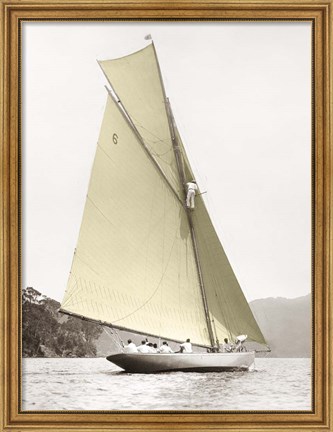 Framed Vintage yacht Print