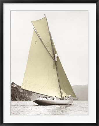 Framed Vintage yacht Print