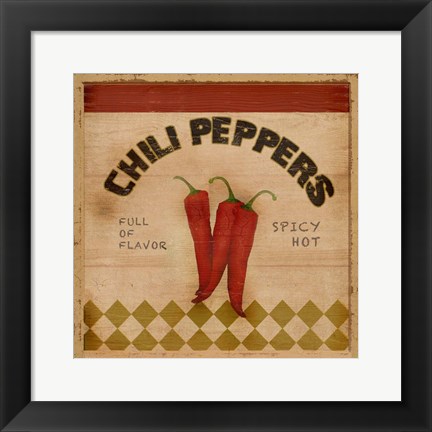 Framed Chili Peppers Print