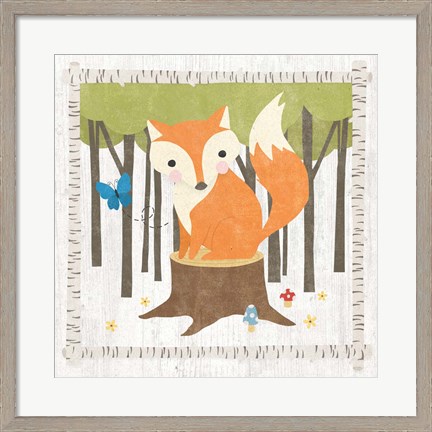Framed Woodland Hideaway Fox Print
