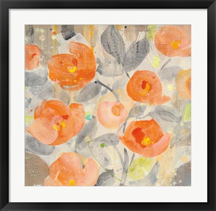 Framed Poppy Garden I Print