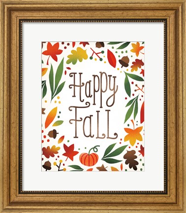 Framed Harvest Time Happy Fall Print