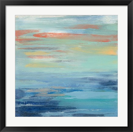 Framed Sunset Beach I Print