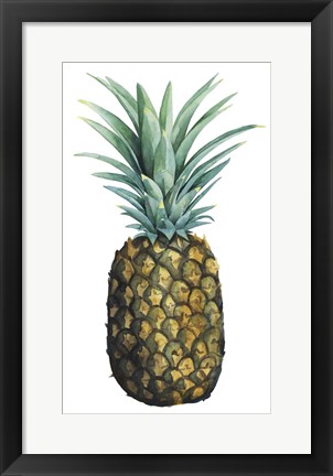 Framed Watercolor Pineapple I Print