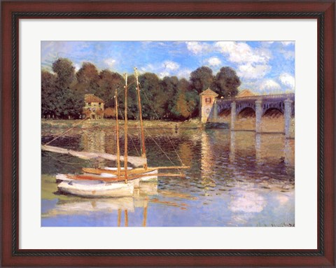 Framed Bridge at Argenteuil Print