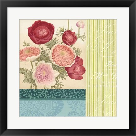 Framed Floral Montage I Print