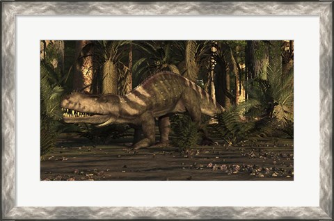 Framed Large Prestosuchus Moves Through The Brush Print