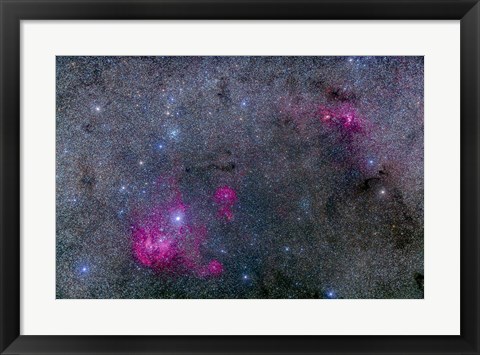 Framed Pearl Cluster and Lambda Centauri complex in Centaurus Print