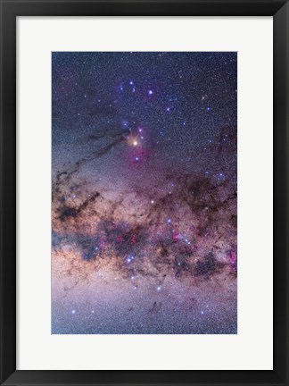 Framed Scorpius with parts of Lupus and Ara regions of the southern Milky Way Print