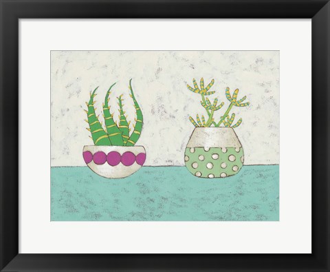 Framed Succulent Duo I Print