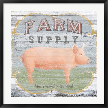 Framed Farm Supply II Print