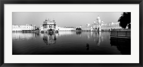 Framed Temple at the waterfront, Golden Temple, Amritsar, Punjab, India Print