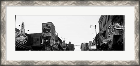 Framed Buildings in a city at dusk, Beale Street, Memphis, Tennessee Print