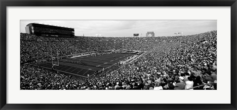 Framed Football stadium full of spectators, Notre Dame Stadium, South Bend, Indiana Print