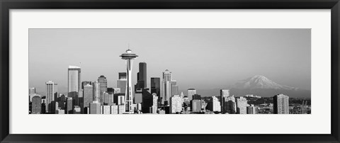 Framed Skyline, Seattle, Washington State Print