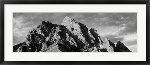 Framed Grand Teton Park, Wyoming (black &amp; white) Print