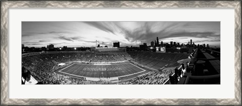 Framed Soldier Field Football, Chicago, Illinois Print