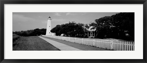 Framed Ocracoke Lighthouse, Ocracoke Island, North Carolina Print