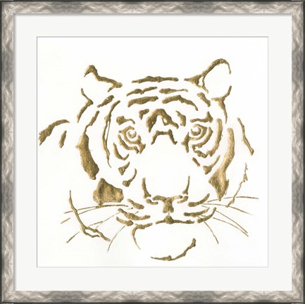 Framed Gilded Tiger Print