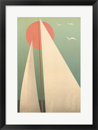 Framed Sails III Print