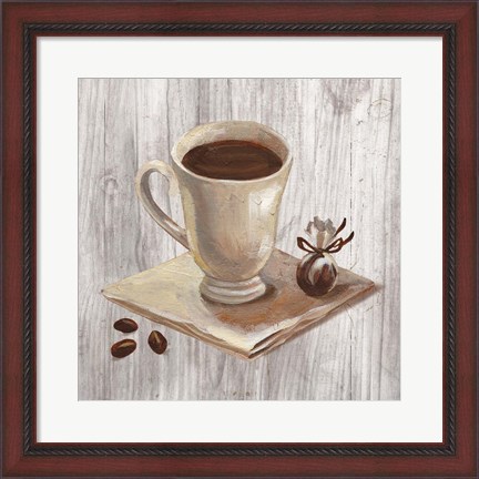 Framed Coffee Time IV on Wood Print