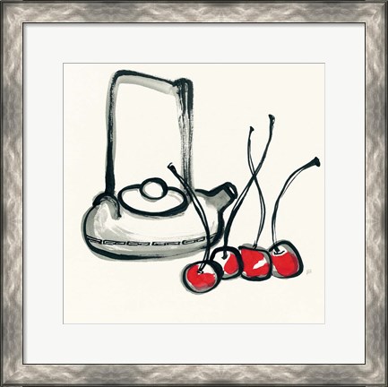 Framed Tea and Cherries Print