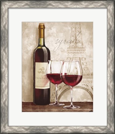 Framed Wine in Paris IV Print