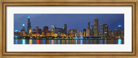 Framed Chicago Skyline Print