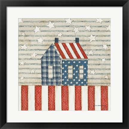 Framed Americana Quilt V Print