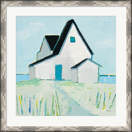 Framed Cottage by the Sea Print